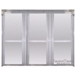 Porton Aluminio blanco Vidro Entero 240x200 cm